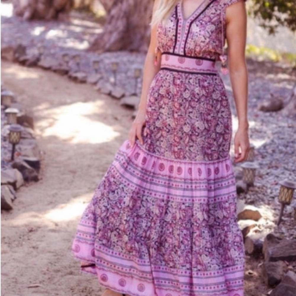 BELL Floral Pink Maxi Dress - Picture 4 of 5